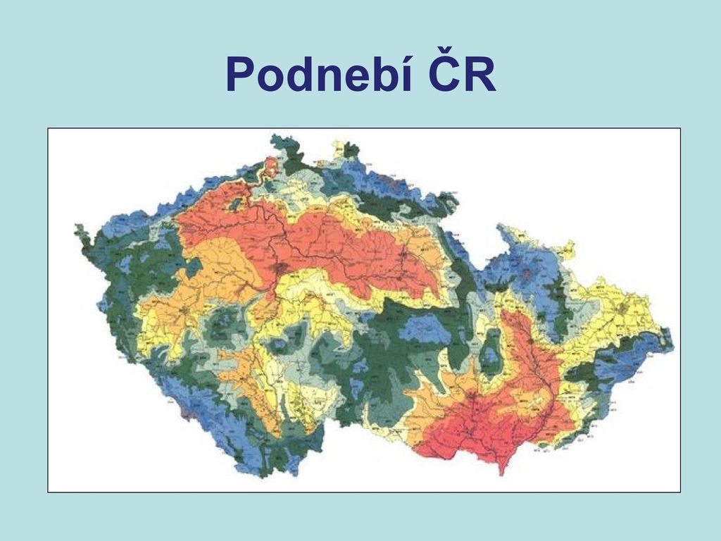 mapa podnebí čr Podnebí ČR.   ppt stáhnout mapa podnebí čr