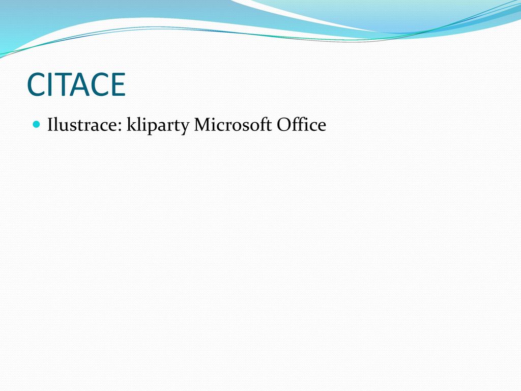 CITACE Ilustrace: kliparty Microsoft Office