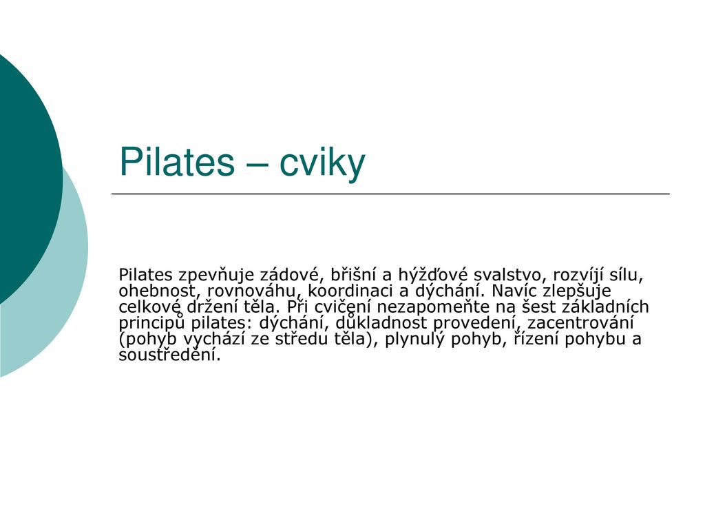 Pilates – cviky