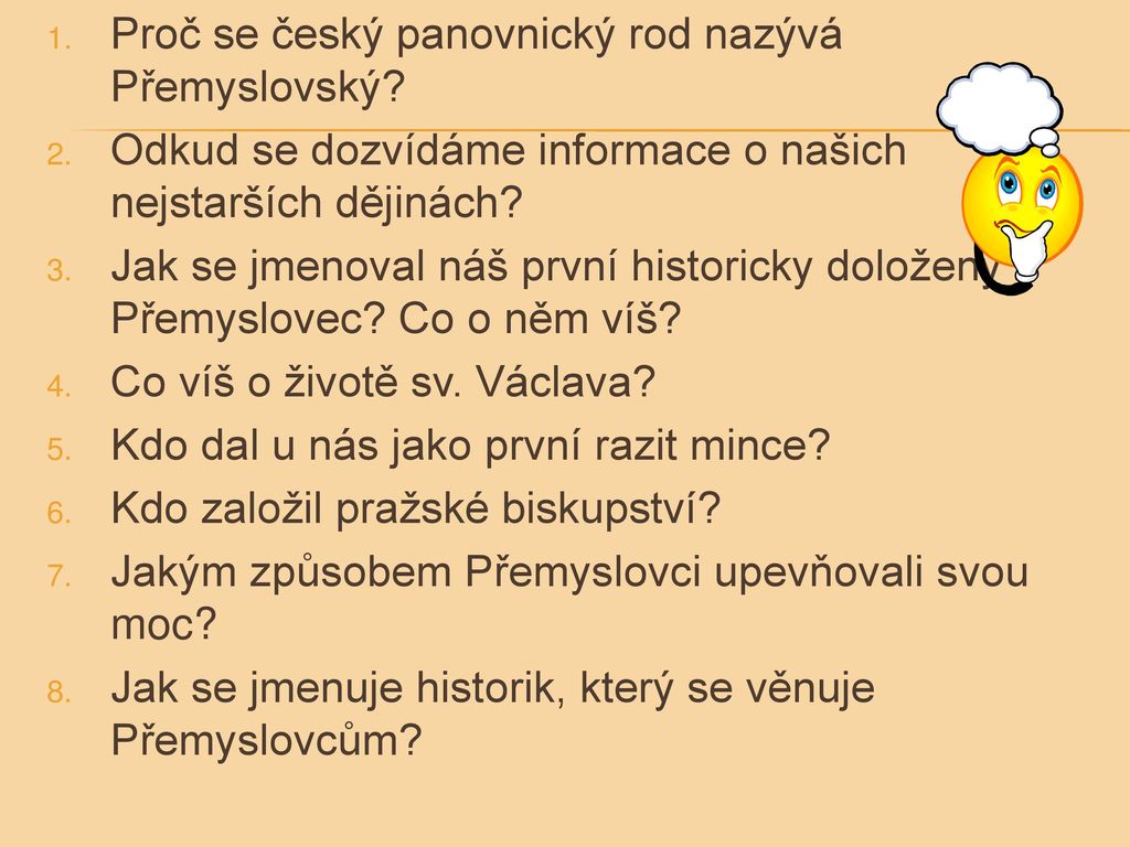 Proč se česky panovnický rod nazývá přemyslovský?