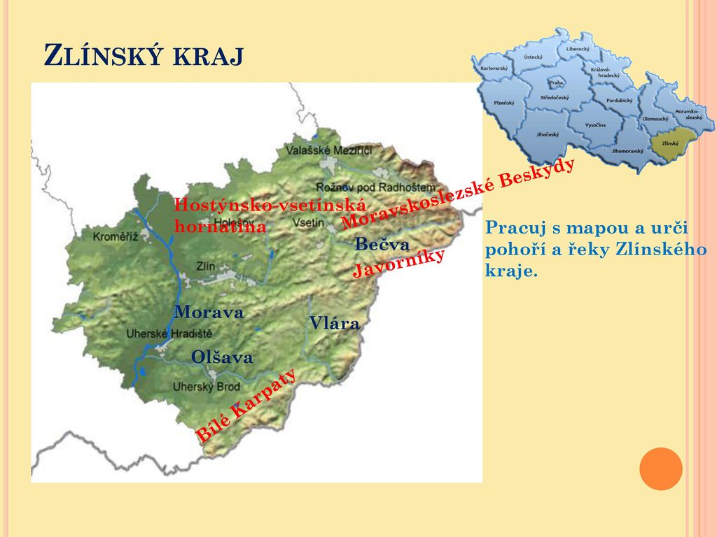 Zlínský kraj Moravskoslezské Beskydy Hostýnsko-vsetínská hornatina