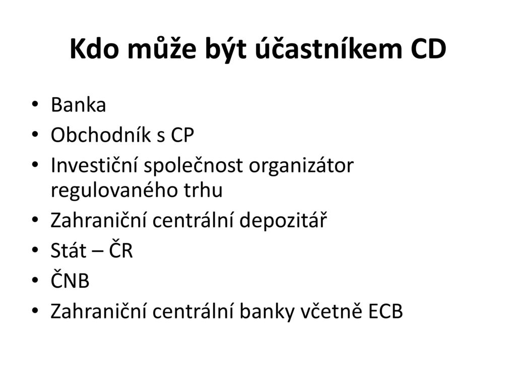 Kdo může být organizátorem regulovaného trhu?