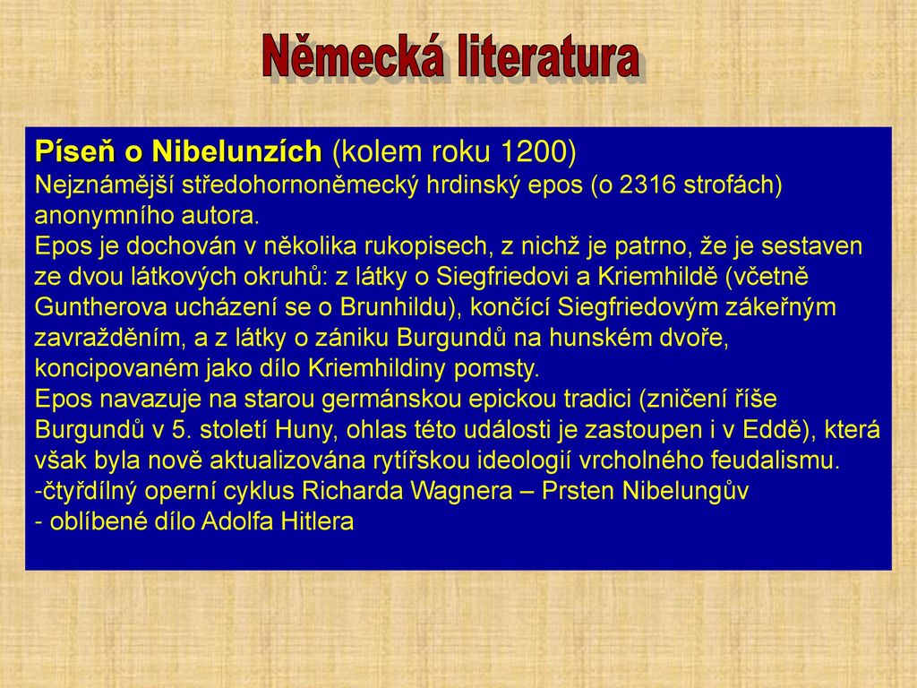 Píseň o Nibelunzích (kolem roku 1200)