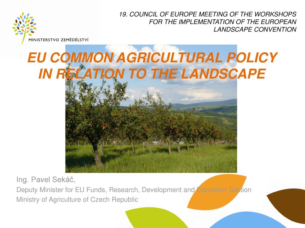 EU Common Agricultural Policy In Relation To The Landscape - Ppt Stáhnout