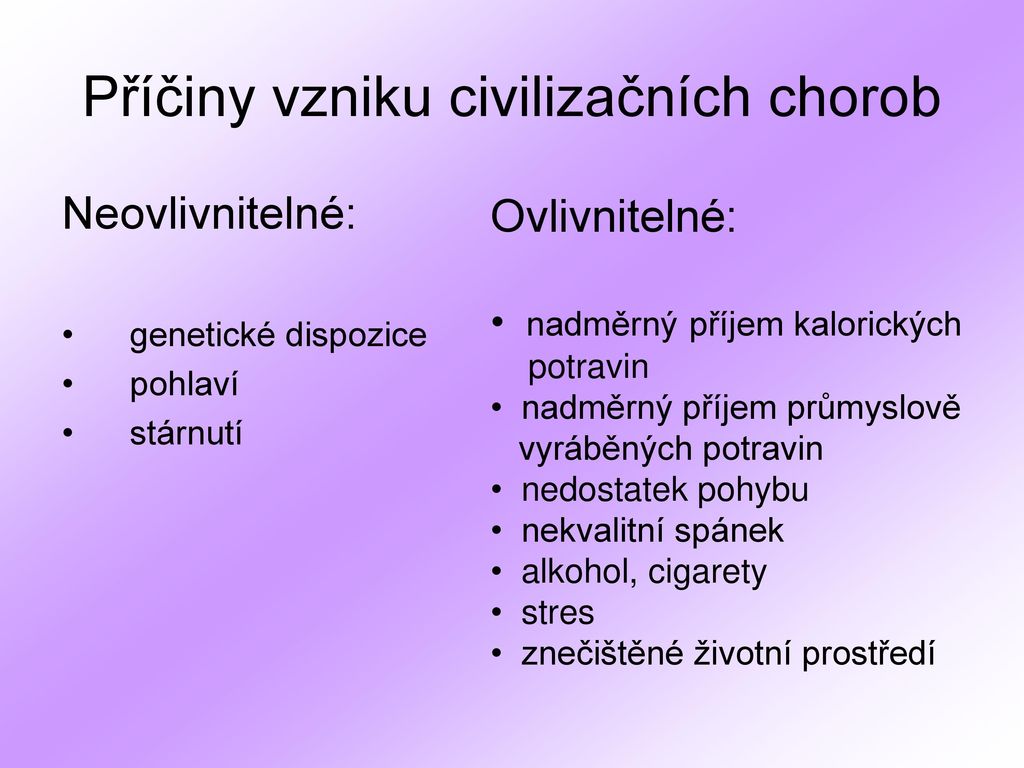 Co to jsou civilizační choroby?