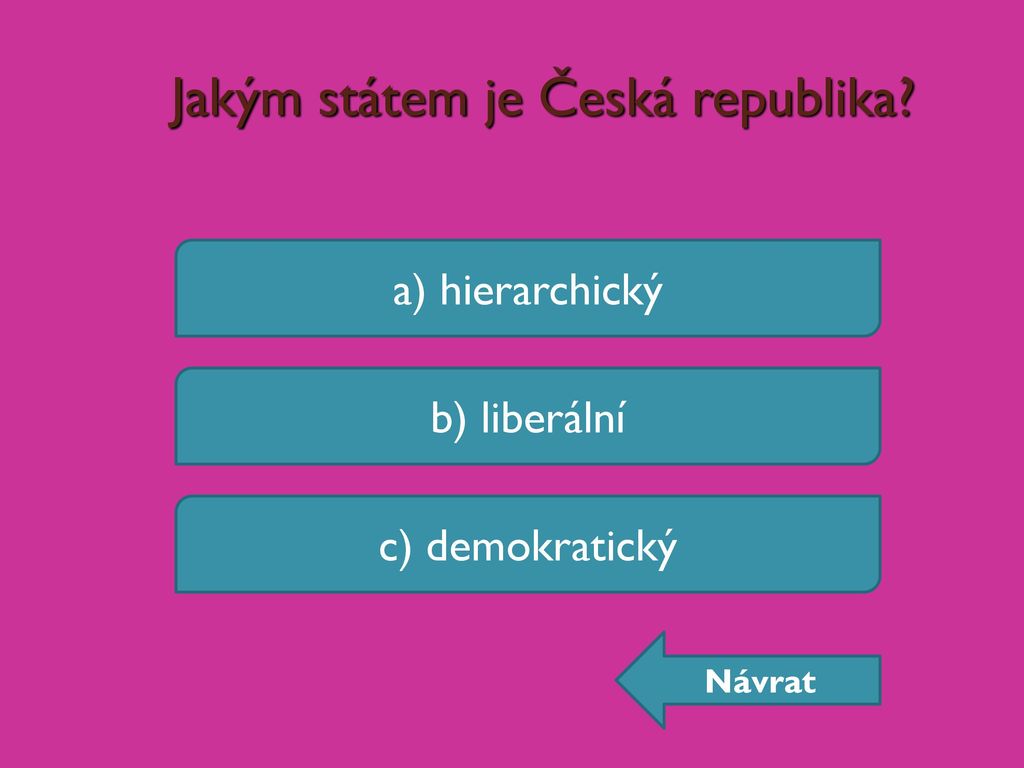 Jakým státem je Česká republika
