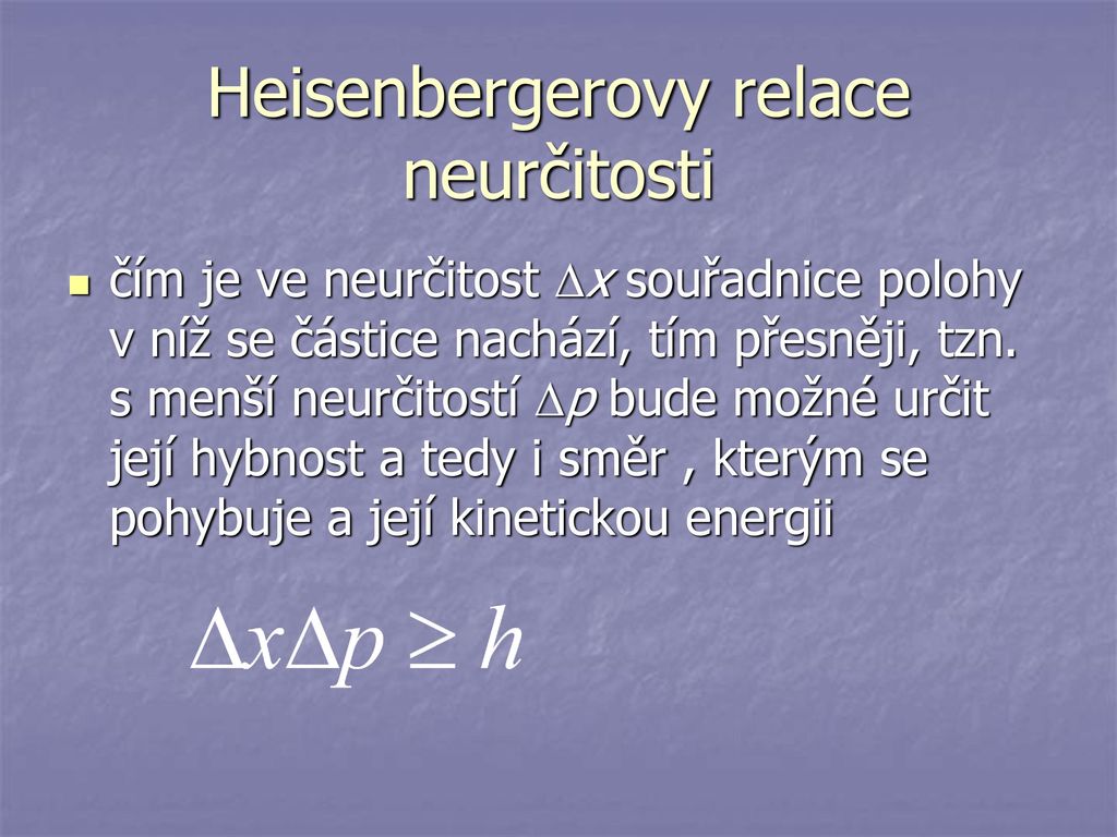 Heisenbergerovy relace neurčitosti