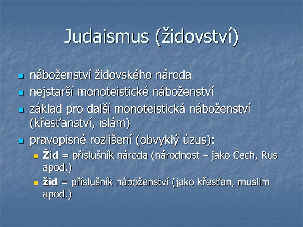 Judaismus (židovství)
