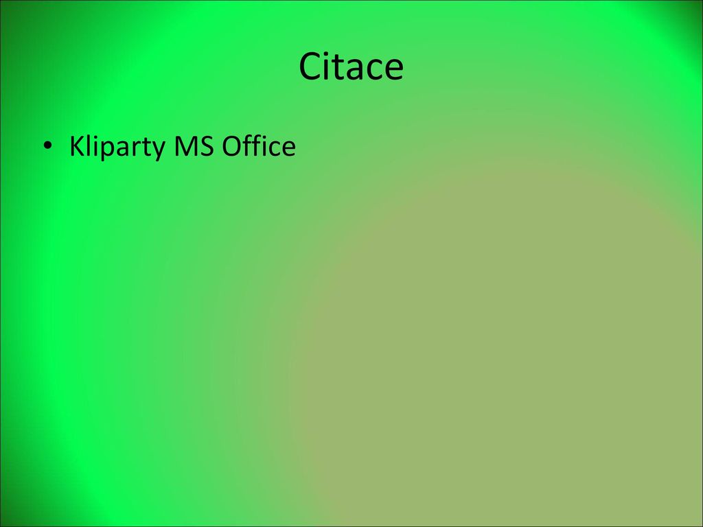 Citace Kliparty MS Office