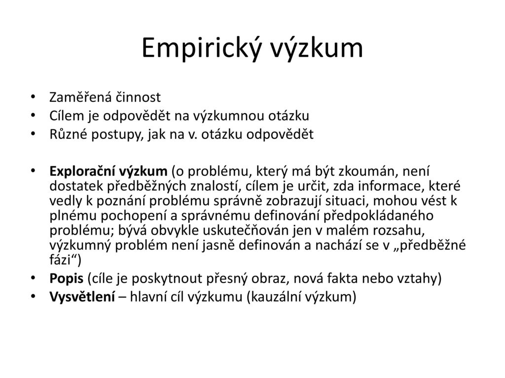 Co to je empirický výzkum?