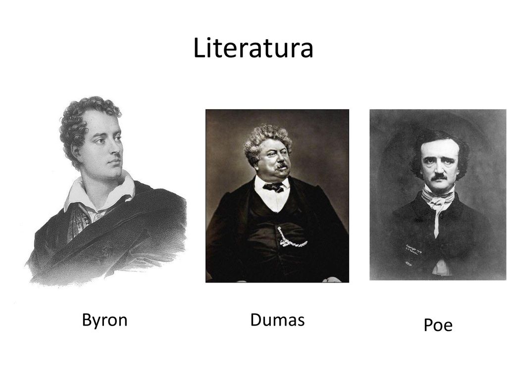 Literatura Byron Dumas Poe