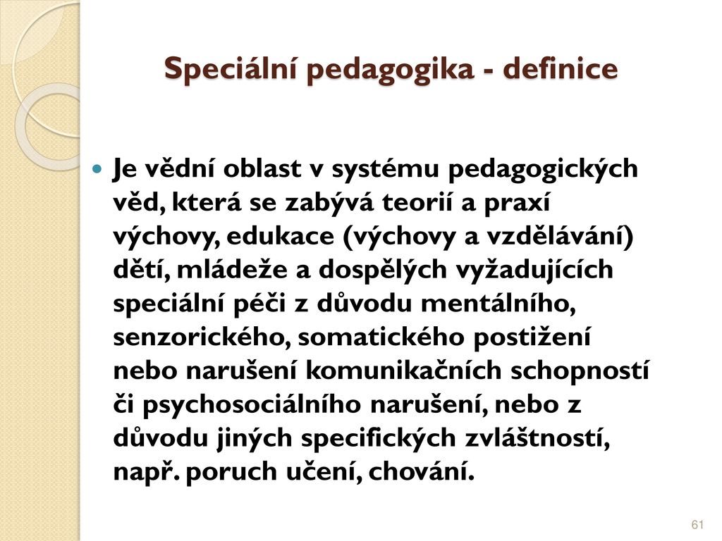 Kdy vznikla speciální pedagogika?