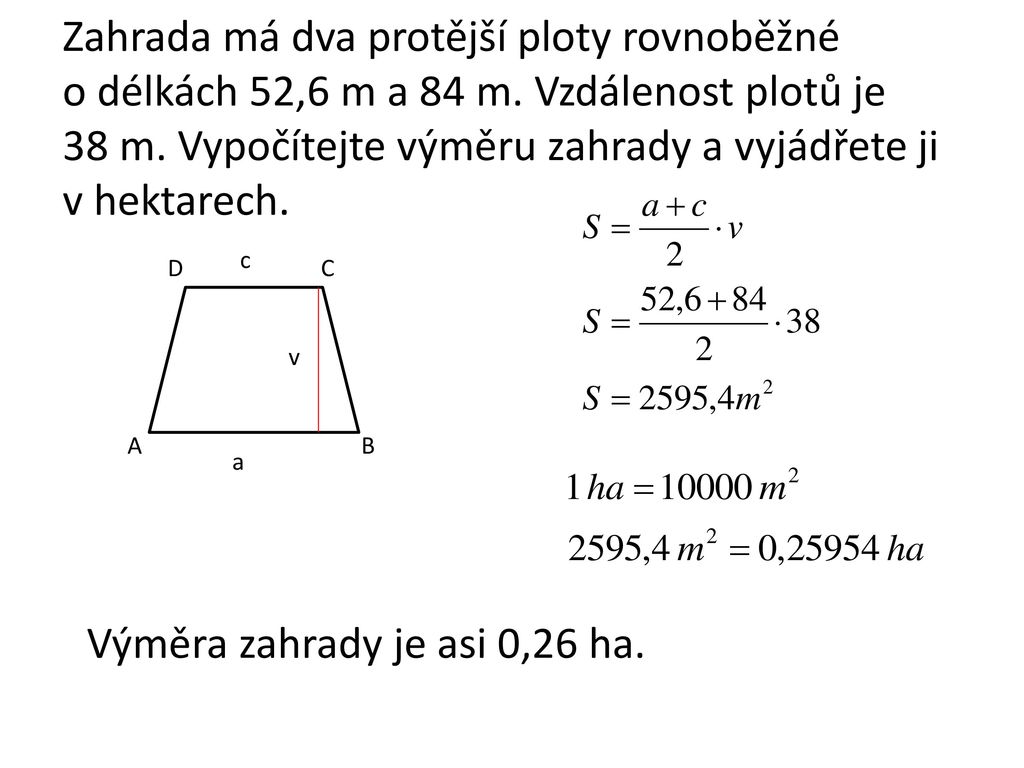 Co je to Výměra zahrady?