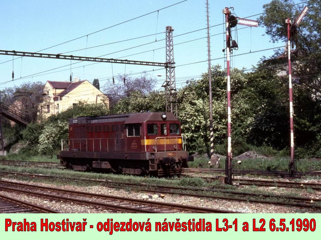 Praha Hostivař - odjezdová návěstidla L3-1 a L
