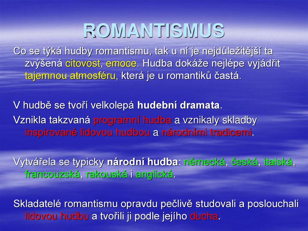 Co je to romantismus hudba?