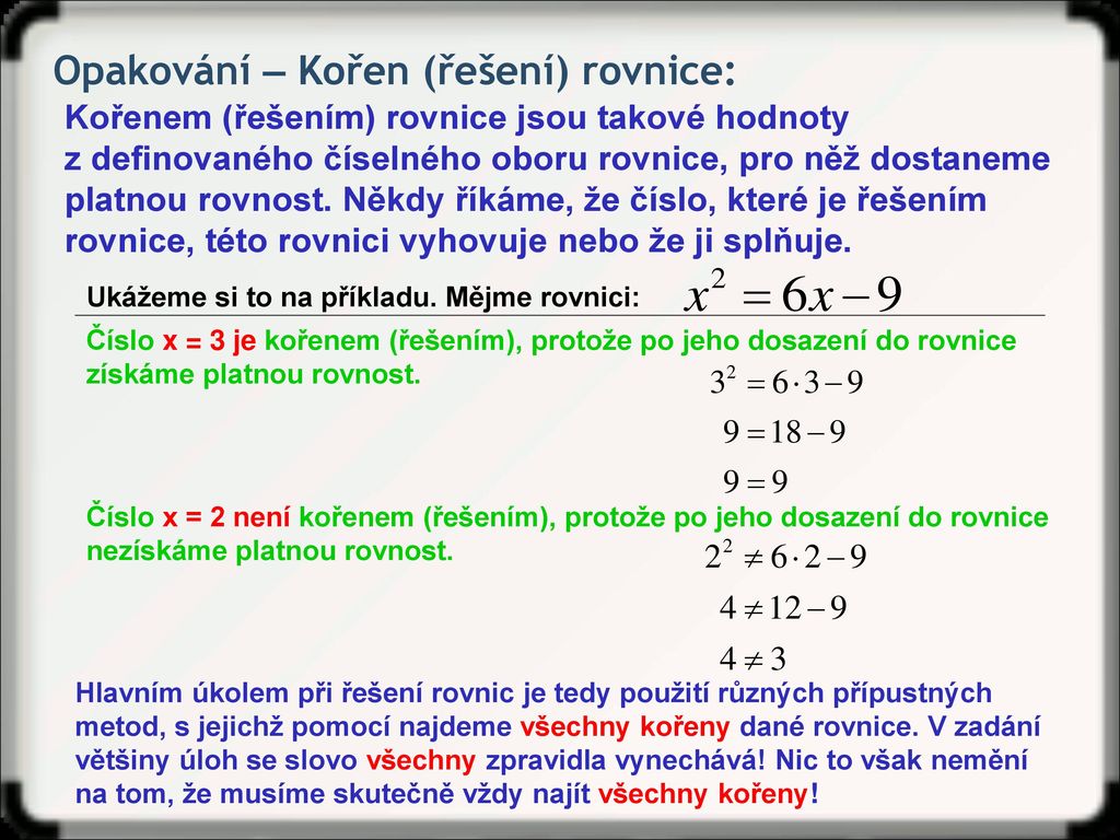 Ryze Kvadratická Rovnice - Ppt Stáhnout