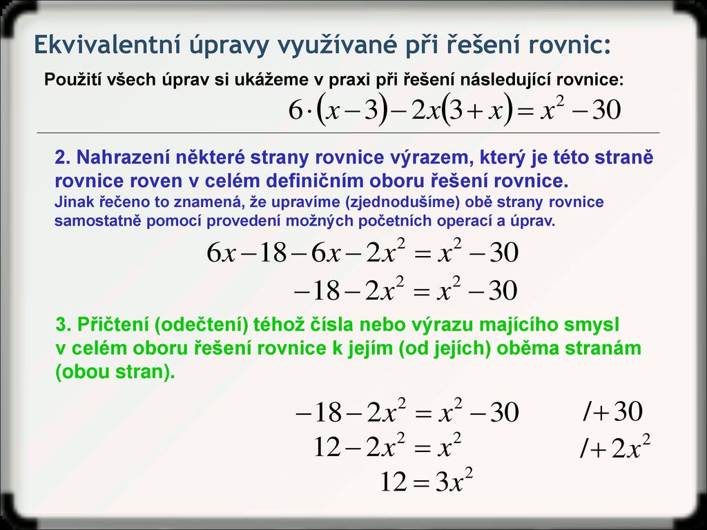 Ryze Kvadratická Rovnice - Ppt Stáhnout