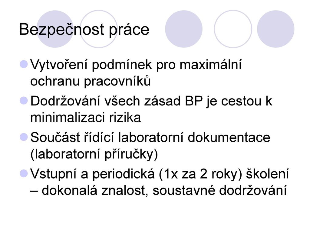 Zásady Bezpečnosti Práce V Laboratoři - Ppt Stáhnout