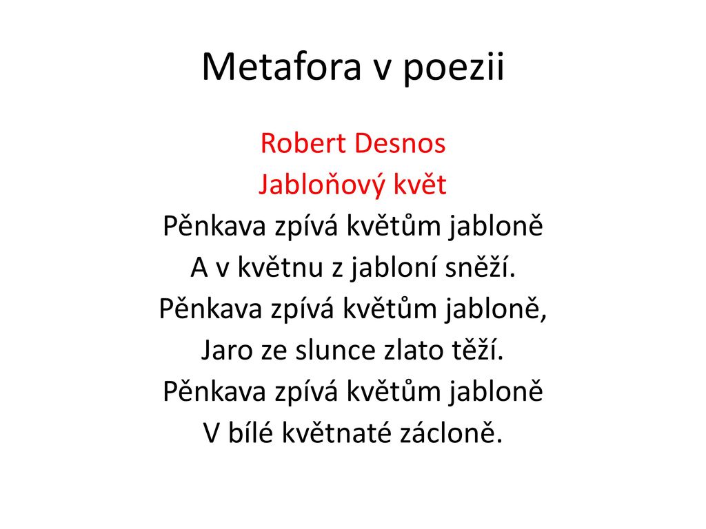 Metafora v poezii
