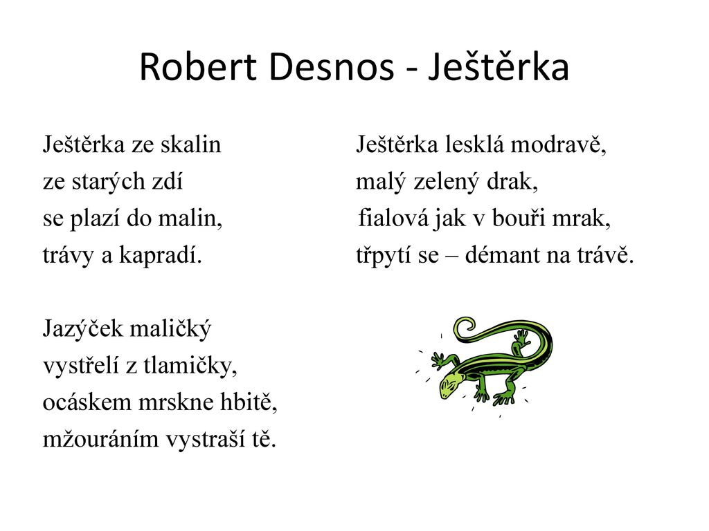 Robert Desnos - Ještěrka