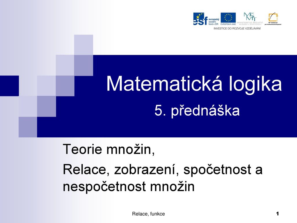 Matematick Logika P Edn Ka Ppt St Hnout