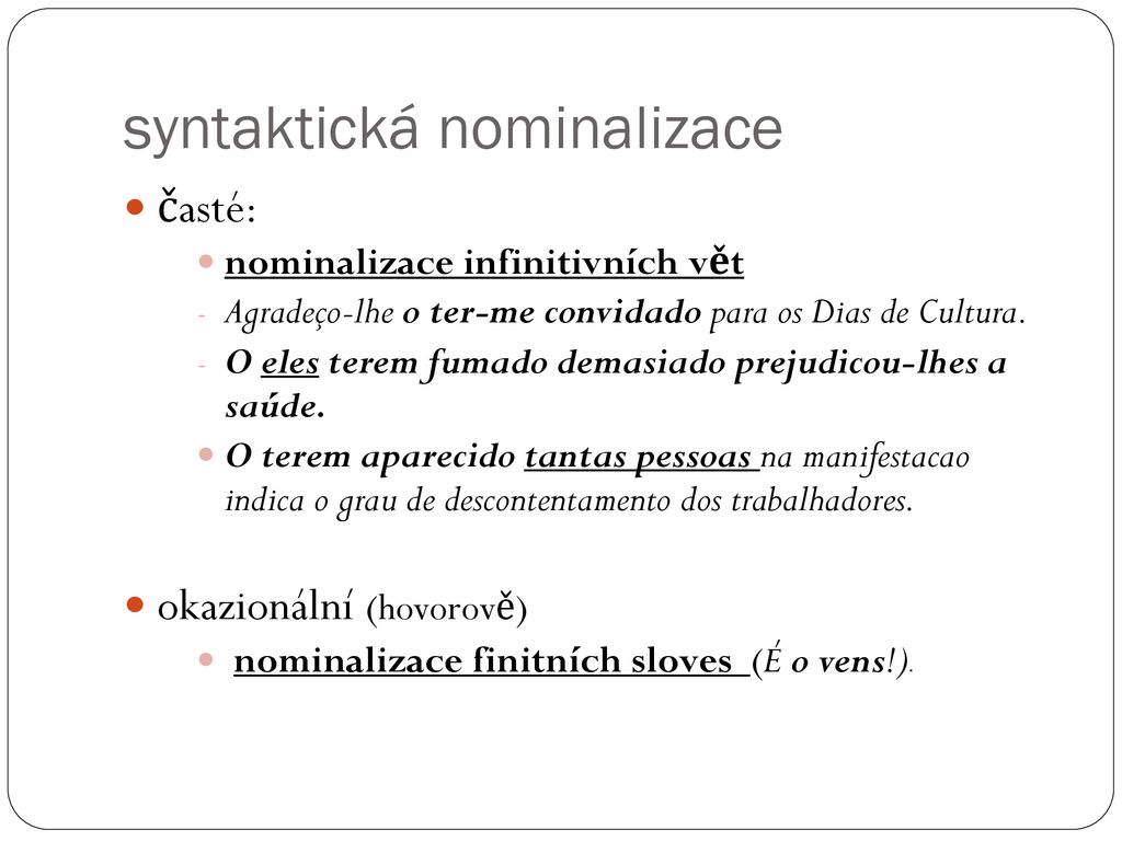 Co je Nominalizace?