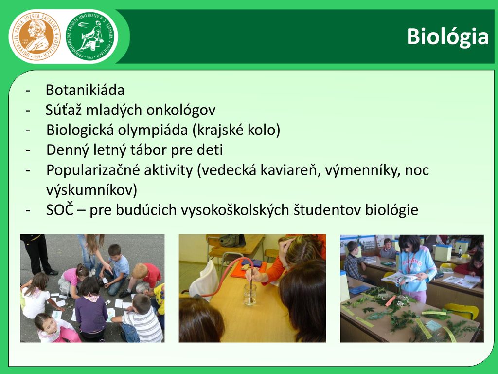 Biológia - Botanikiáda - Súťaž mladých onkológov
