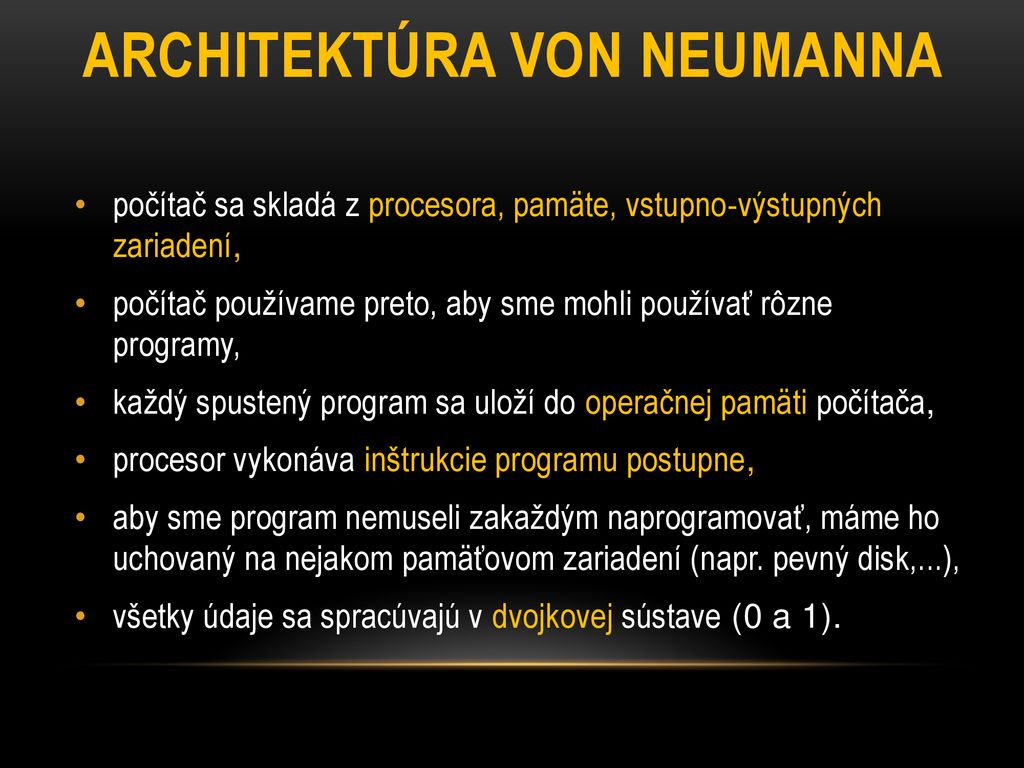 Architektúra von Neumanna