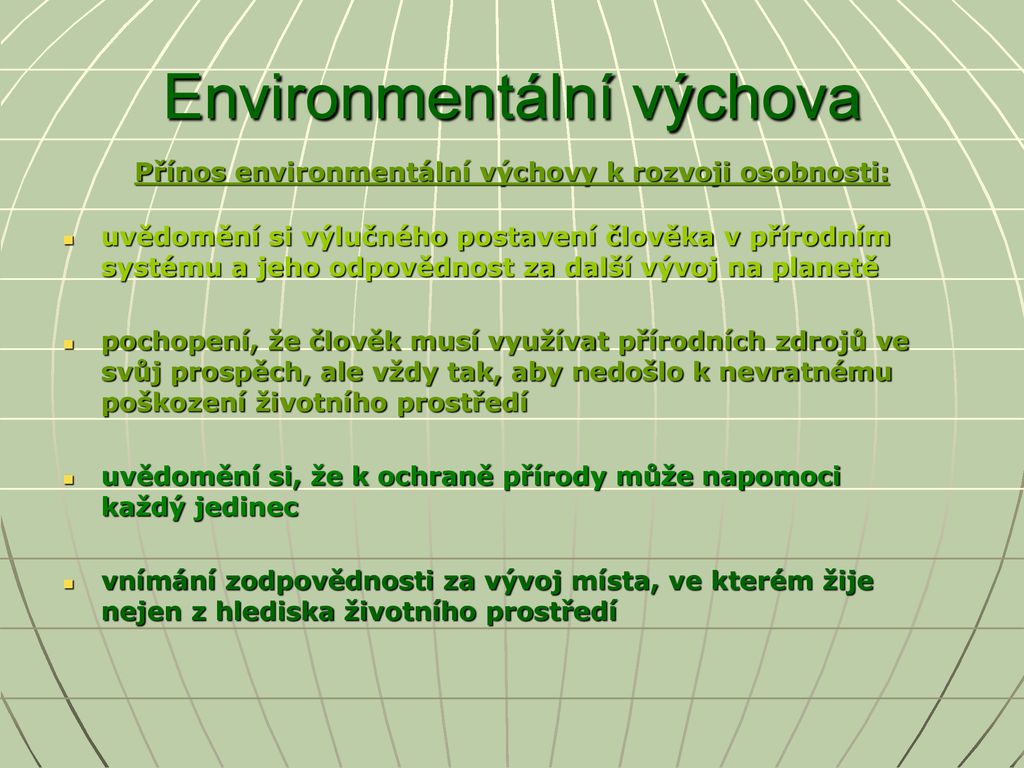 Co je to environmentální vychova?