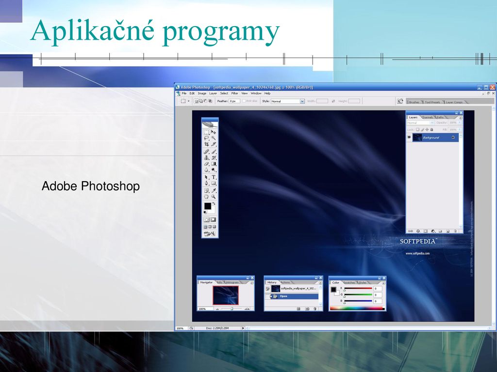 Aplikačné programy Adobe Photoshop
