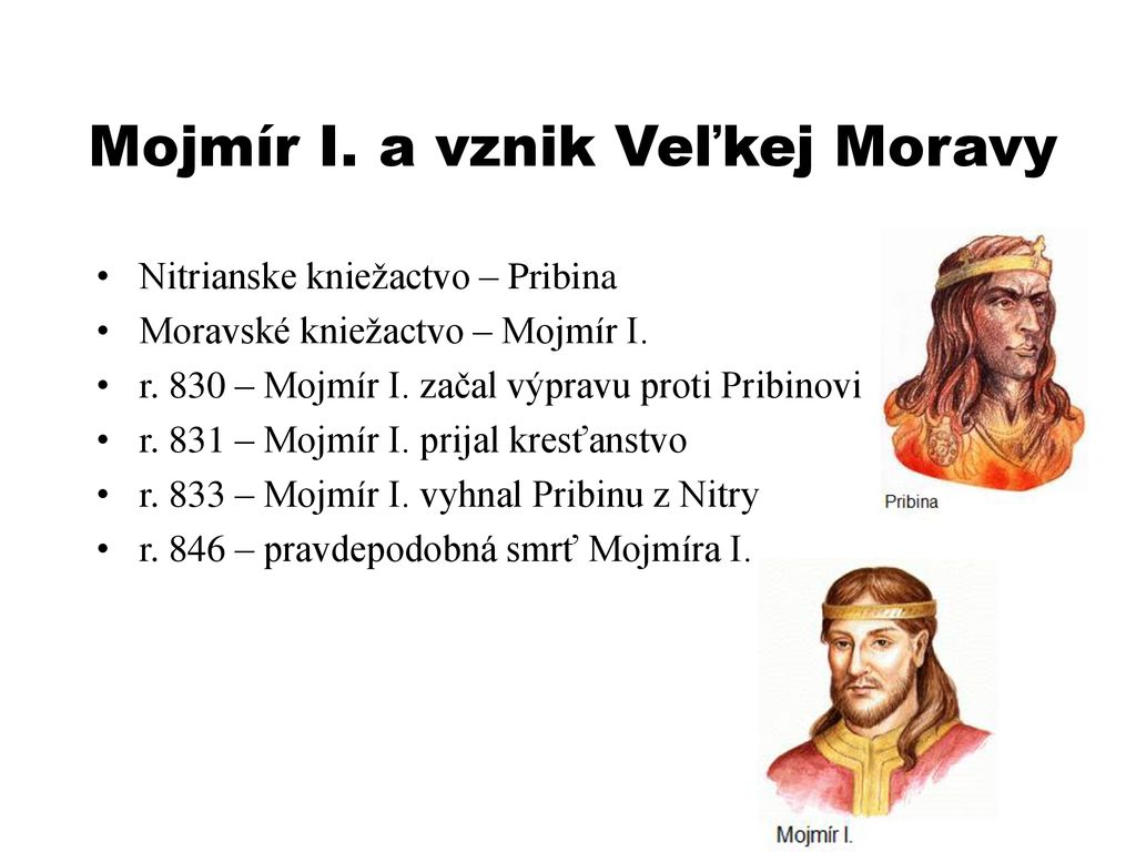 Mojmír I. a vznik Veľkej Moravy