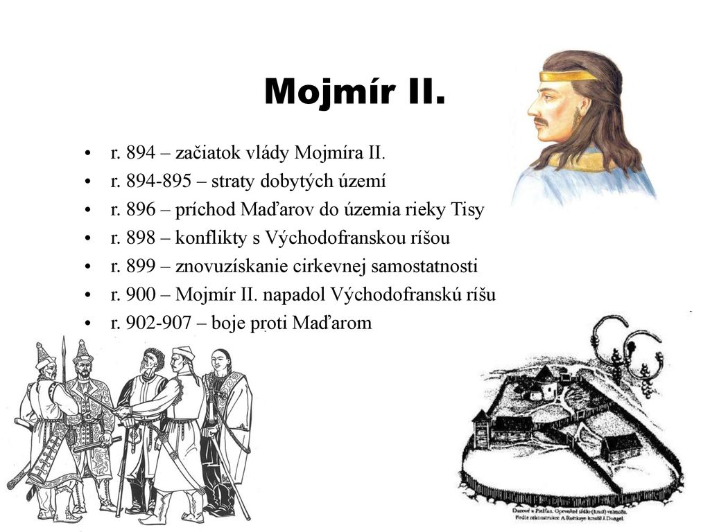 Mojmír II. r. 894 – začiatok vlády Mojmíra II.