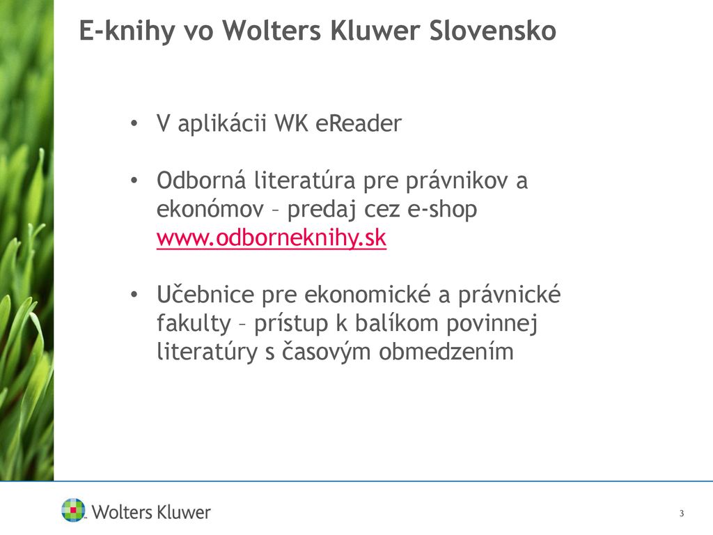 E-knihy vo Wolters Kluwer Slovensko