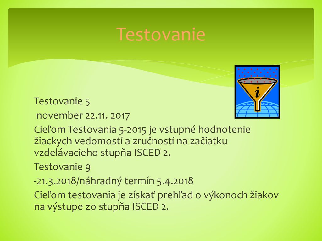 Testovanie Testovanie 5 november