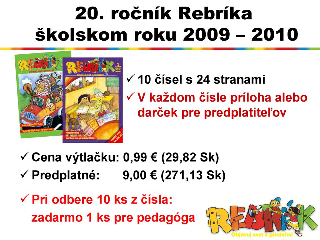 20. ročník Rebríka školskom roku 2009 – 2010