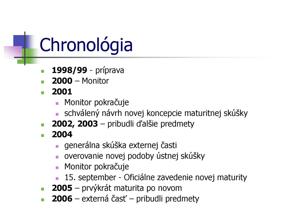 Chronológia 1998/99 - príprava 2000 – Monitor 2001 Monitor pokračuje
