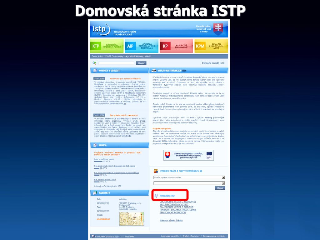 Domovská stránka ISTP