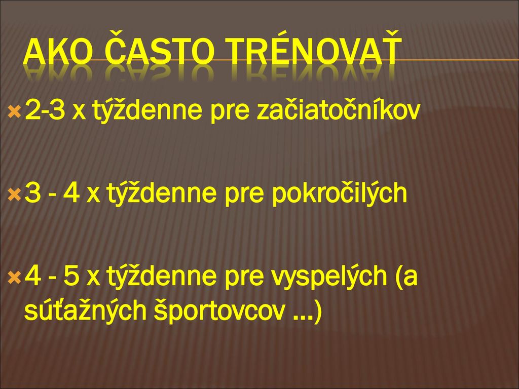 POSILŇOVACÍ TRÉNING. - Ppt Stáhnout