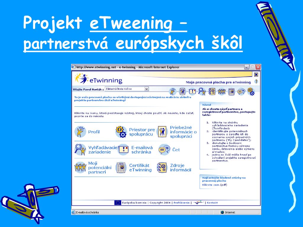 Projekt eTweening – partnerstvá európskych škôl