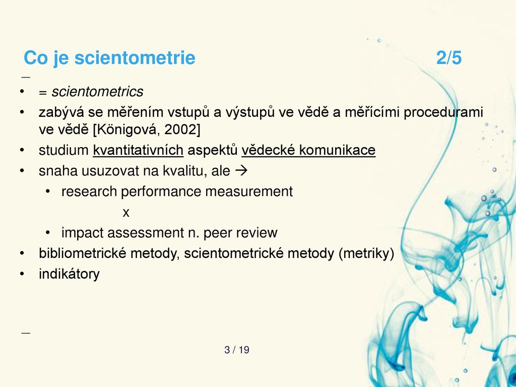 Scientometrie Mgr. Lucie Vavříková Technologické centrum AV ČR ppt