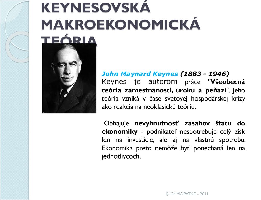 Keynesovská makroekonomická teória