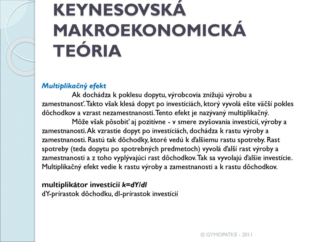 Keynesovská makroekonomická teória