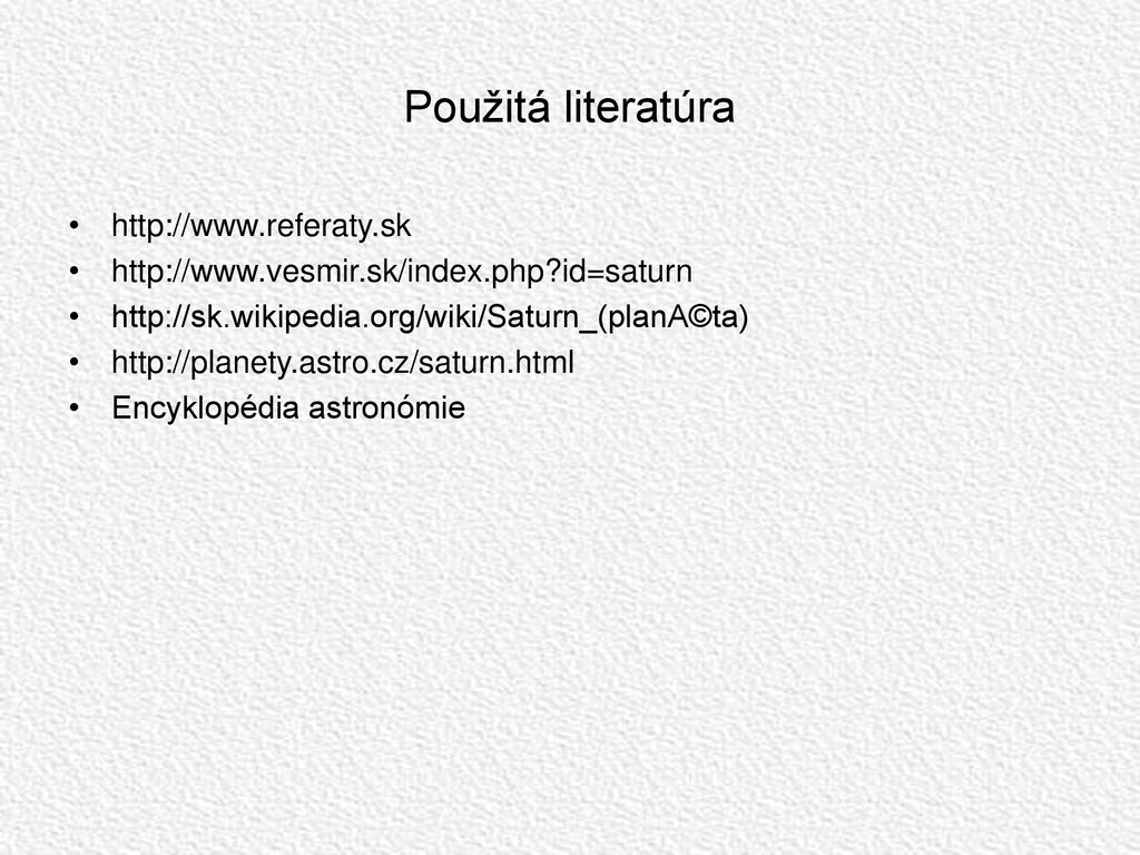 Saturn. - Ppt Stáhnout