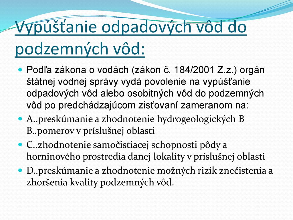 Odpadova Voda Na Slovensku. - Ppt Stáhnout