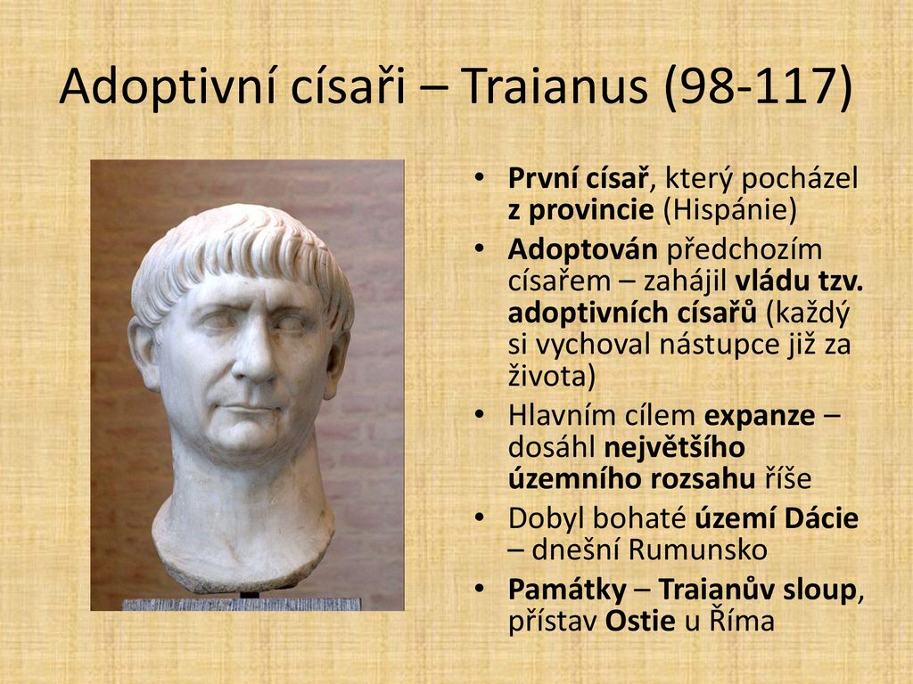 Adoptivní císaři – Traianus (98-117)