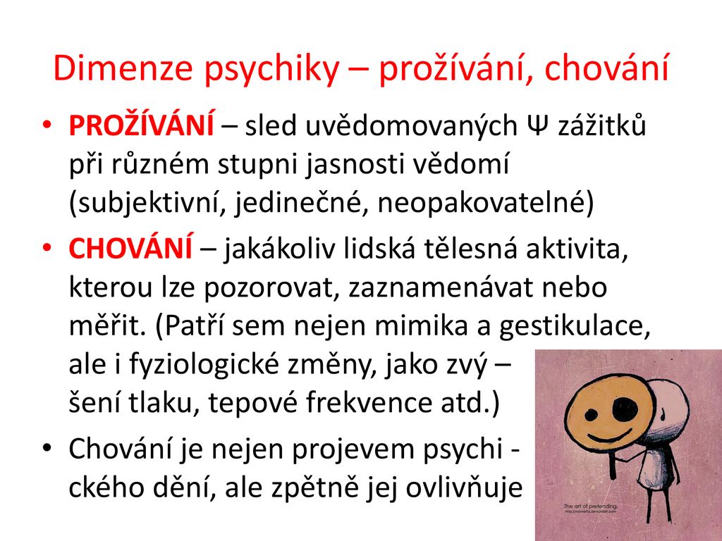 Co patří do prožívání?