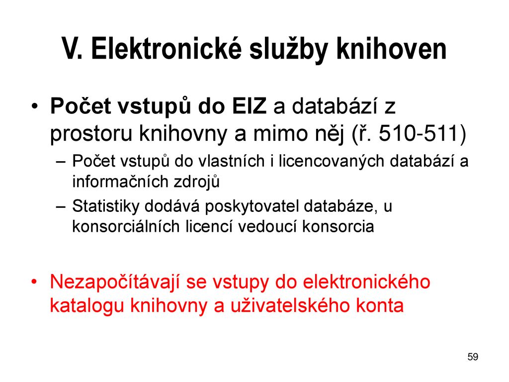 Statistické Vykazování Výkonů Knihoven - Ppt Stáhnout