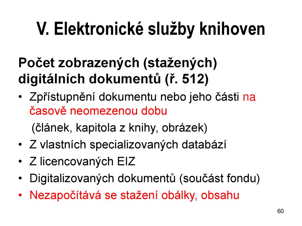 Statistické Vykazování Výkonů Knihoven - Ppt Stáhnout