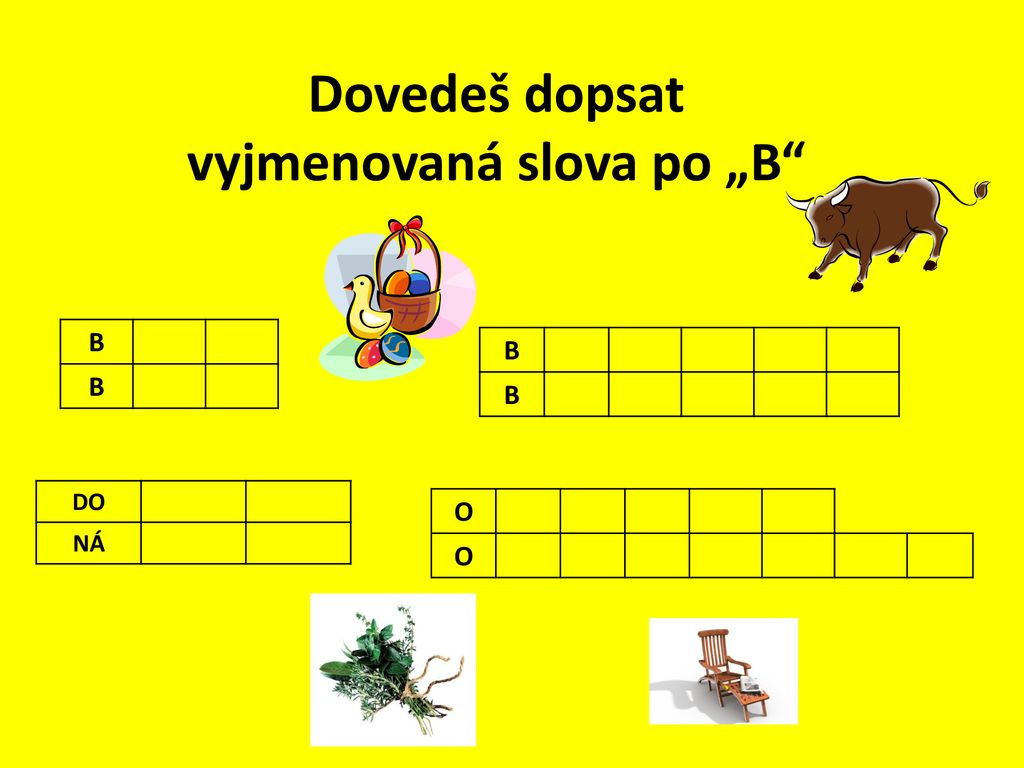 Metodický List: Vyjmenovaná Slova „B“ 2. část - Ppt Stáhnout