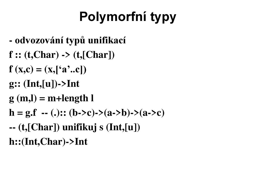 Funkcionalni Programovani Haskell Ppt Stahnout